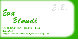 eva blandl business card