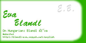 eva blandl business card